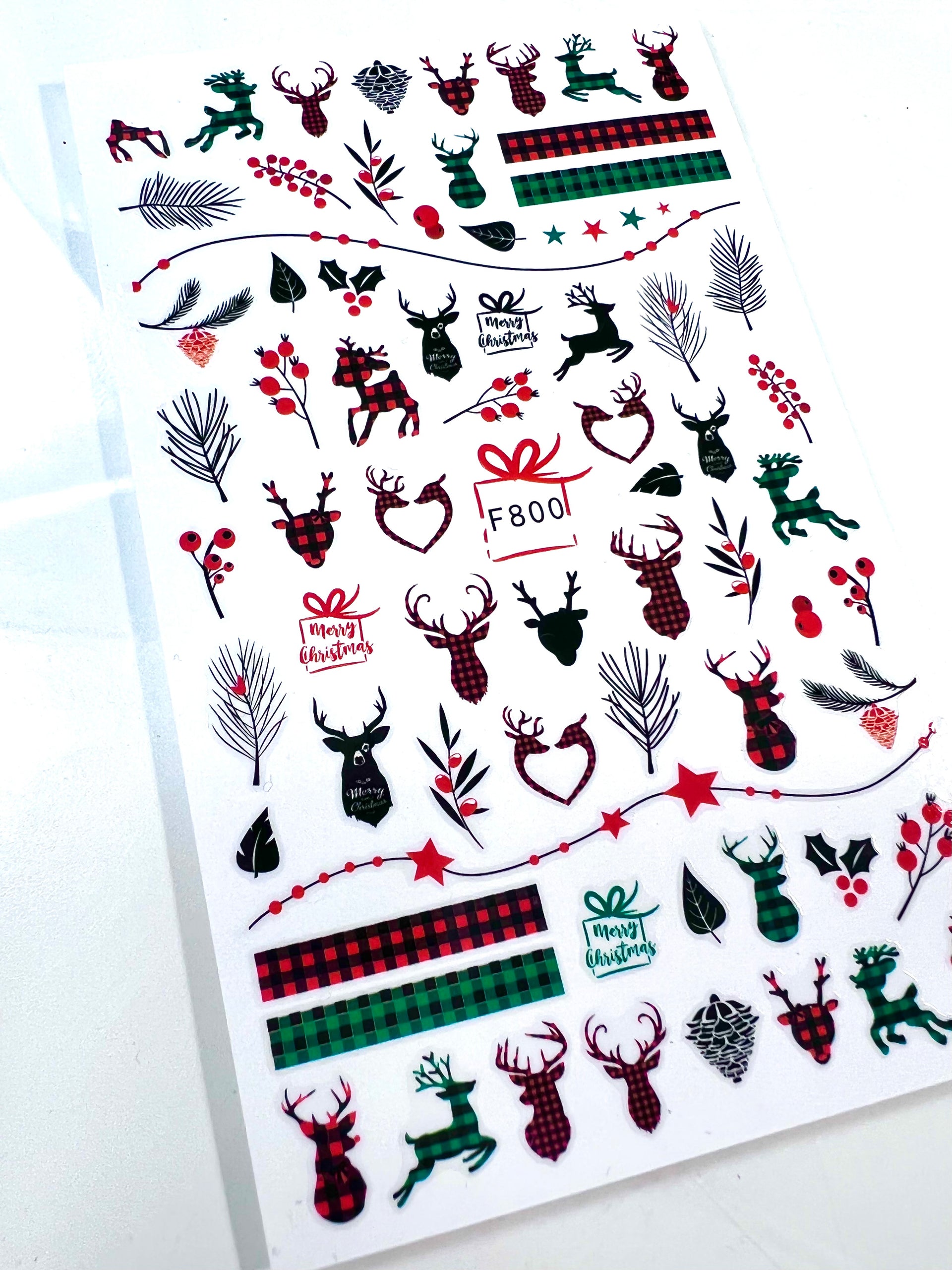 Tartan Christmas Stickers