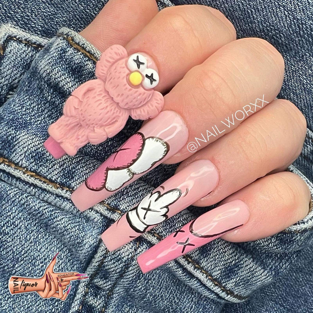 professional butterfly design kaws nail charms