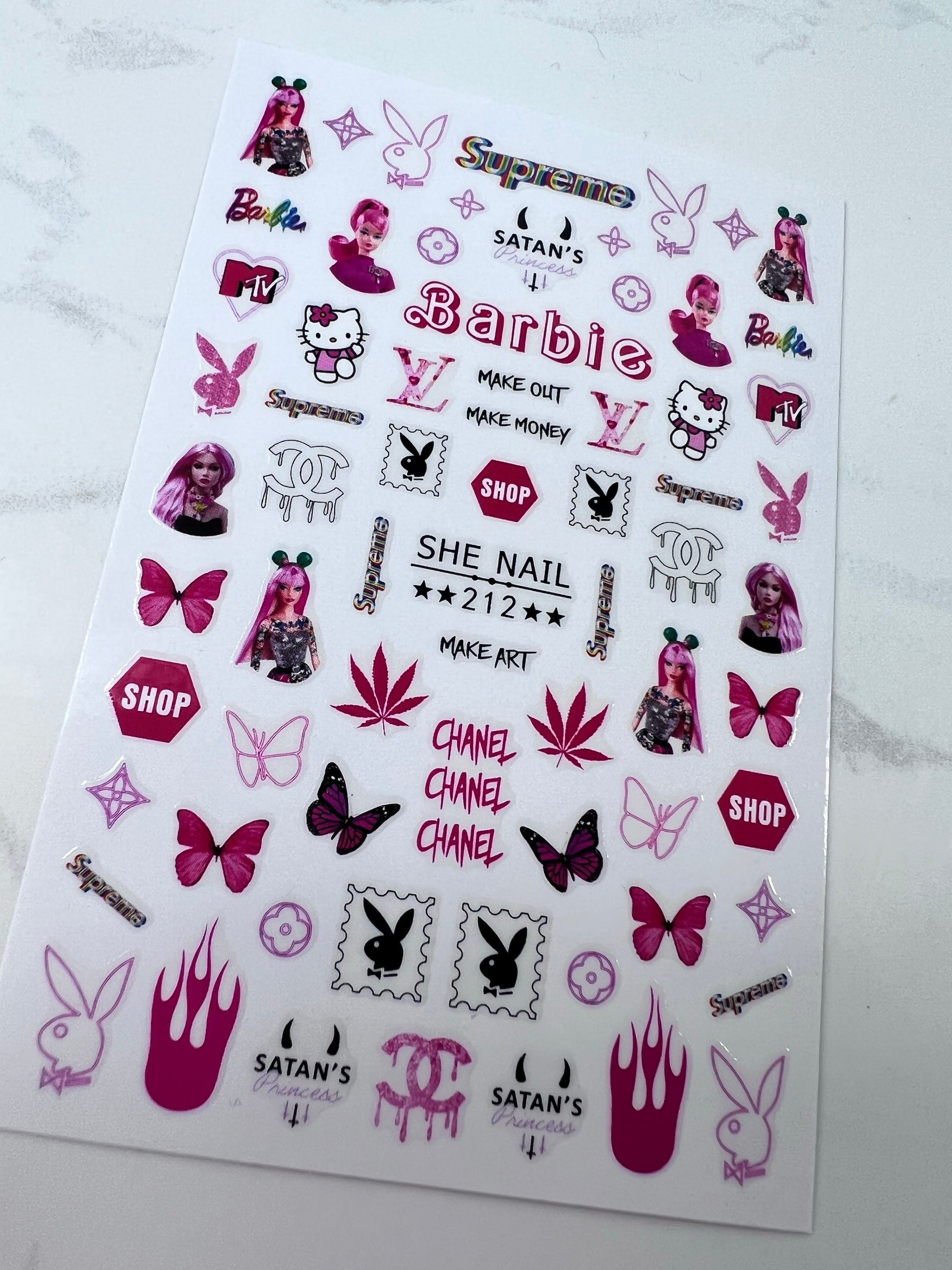 Playboy Barbie - Nail Stickers