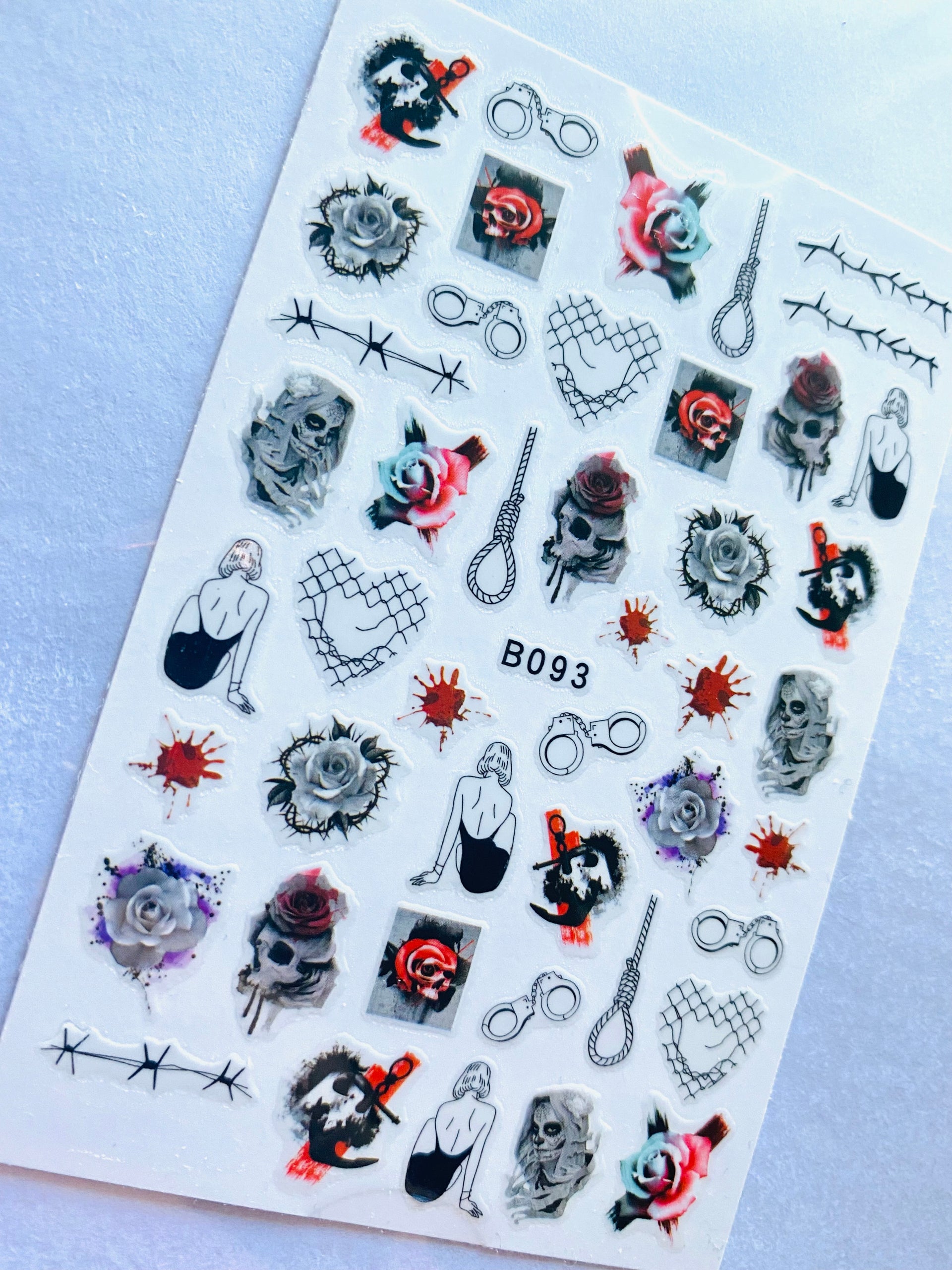 Skull & Rose Stickers